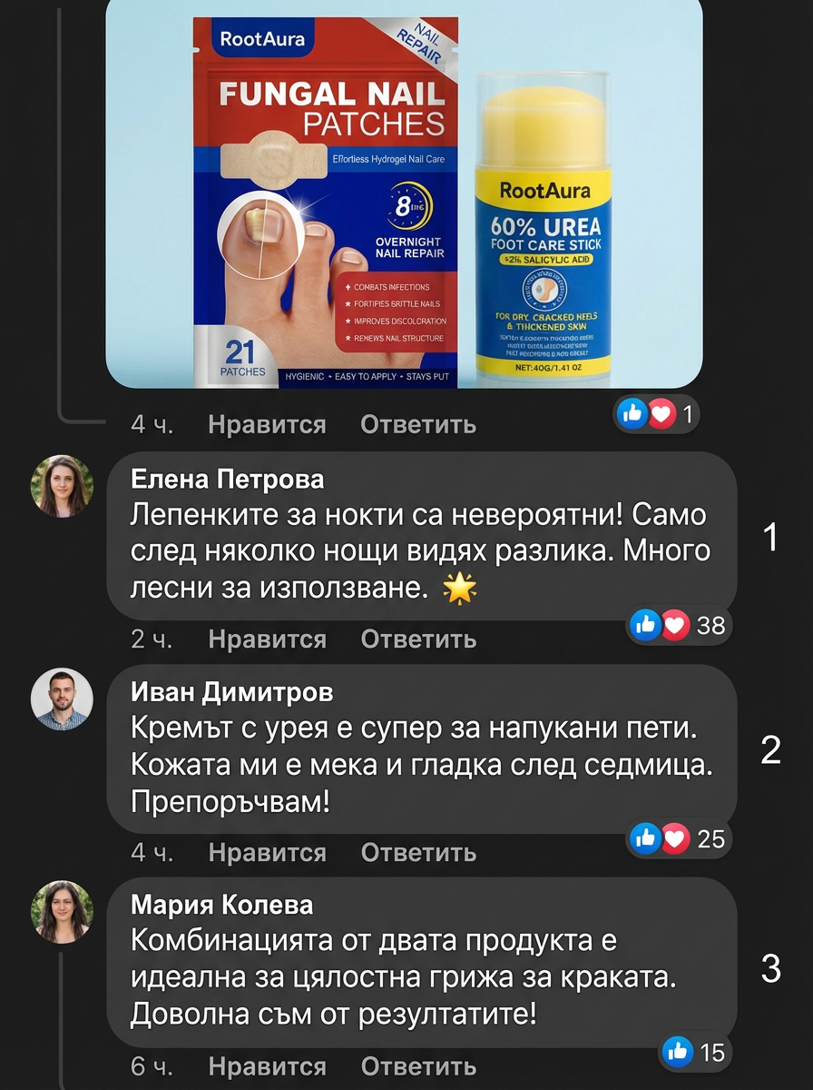 RootAura Комплект за Здрави Нокти и Меки Пети