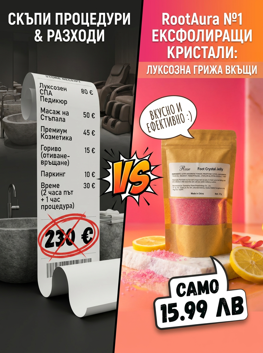 RootAura™ Кристали за меки и гладки стъпала