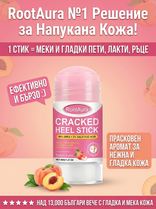 RootAura™ Крем за сухи и напукани пети с екстракт на праскова